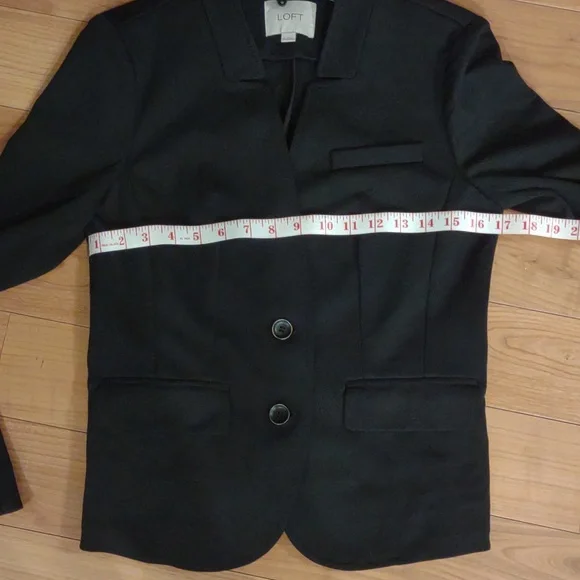 Ann Taylor Loft Small 2-button Blazer black VGC - Picture 11 of 13